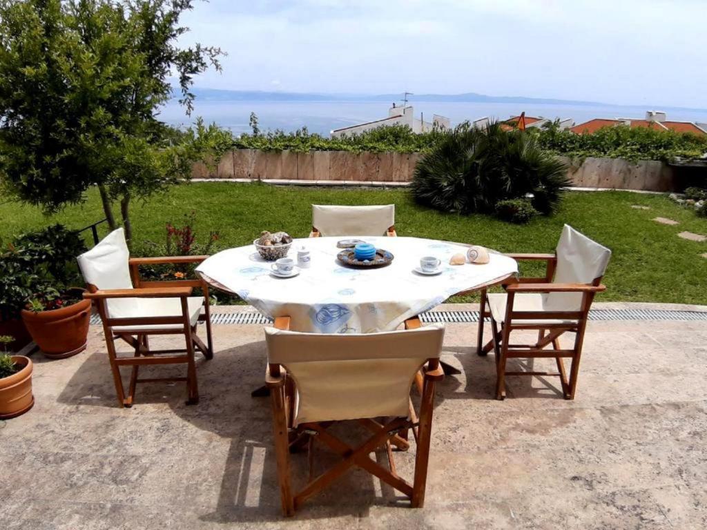 Olia Sea View Shared Pool Villa, Néa Fókaia מראה חיצוני תמונה